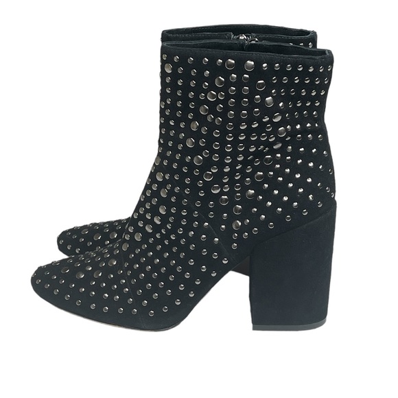new Vince Camuto ✰ Drista All Over Studs Studded Ankle Booties ✰ Black Suede 8M - Picture 7 of 16